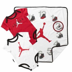 New Nike Air Jordan First Year Bodysuit and Blanket Set 0 - 12 Months